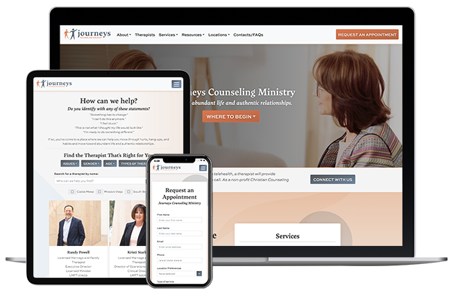 Journeys Counseling Ministry website